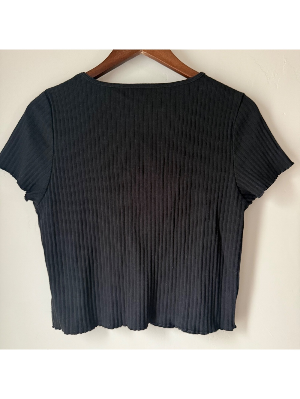American Eagle Black Ribbed Shirt | XL - Picture 2 of 3